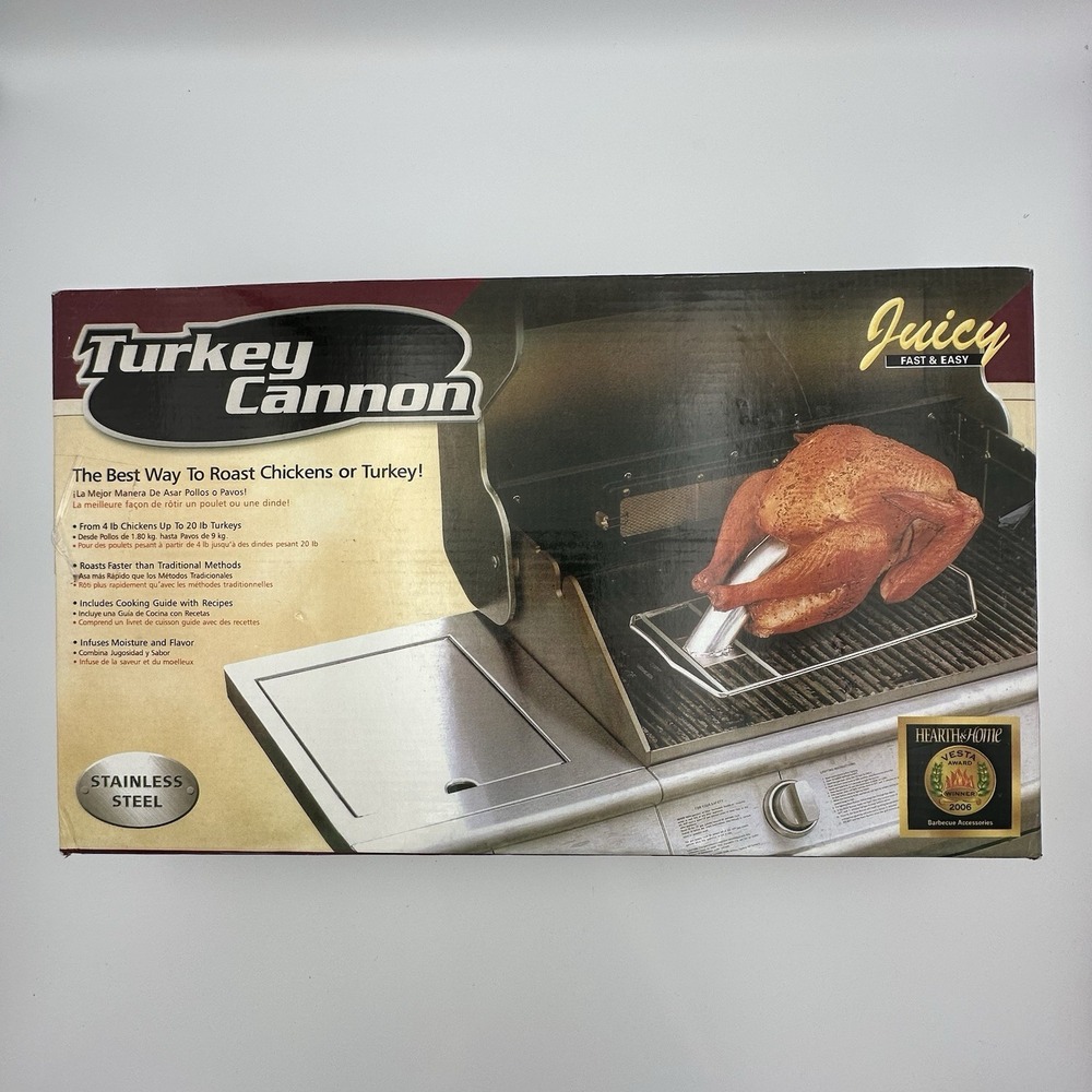 TURKEY CANNON Stainless Steel Chicken or Turkey‎ Roaster Thanksgiving Cooking